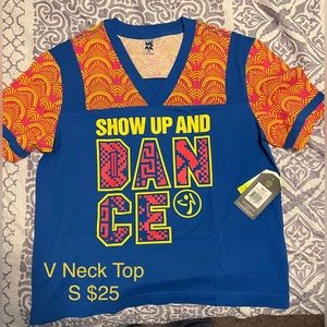 Zumba®️ V Neck Top - S